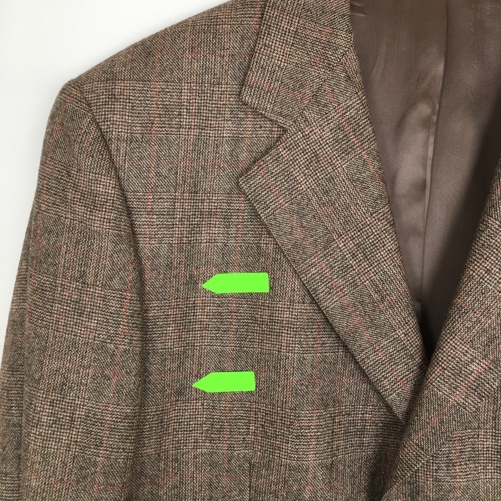 Ermenegildo Zegna Tweed Wool 3-Button Blazer Tan Men’s Size 50 Sports Coat - Picture 12 of 14